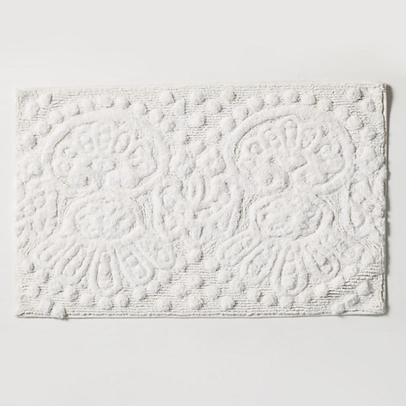 Anthropologie Bath Anthropologie White Tori Tufted Bath Mat Poshmark